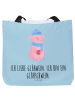 Mr. & Mrs. Panda Tote Bag Schwein Glühwein mit Spruch in Eisblau