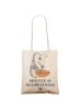 Mr. & Mrs. Panda Büchertasche Handpan Spieler mit Spruch in Creme