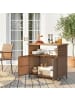 Outsunny Rattan Servierwagen,95L x 54B x 84H cm,Braun