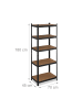relaxdays Schwerlastregal in Schwarz - (B)70 x (H)180 x (T)45 cm