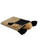 Beliani Kuscheldecke THUMKI in Beige/Schwarz - (W) 130 x (H) 0.3 x (L) 170 cm