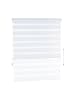 relaxdays Doppelrollo Klemmfix in Weiß - (B)106 x (H)156 cm