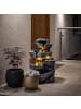 COSTWAY Gartenbrunnen mit LED Beleuchtung & Pumpe 29,5x21x47 cm in Schwarz