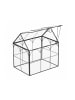 relaxdays Pflanzenterrarium "Haus" in Schwarz - (B)24 x (H)25 x (T)18 cm
