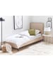 Beliani Einzelbett AMBASSADOR in Beige/Schwarz - (W) 102 x (H) 106 x (L) 216 cm