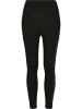 Urban Classics Urban Classics Damen Ladies High Waist Branded Leggings in black/black