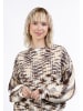 myMo Damen Strickpullover in Braun Mehrfarbig