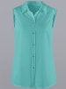 Sieh an! Ärmellose Bluse in mint