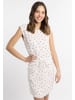 myMo Damen Kleid Mit Kirschenprint in Wollweiss