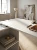 KADIMA DESIGN Design Eckschreibtisch mit Regal 120 x 75,5 x 106,5 cm, Moderner in Weiß