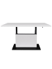 58 aufm Kessel COUCHTISCH Höhenverstellbar Else 4 120x49x70 Holzwerkstoff Ice White