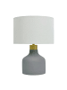 relaxdays Tischlampe in Grau/ Weiß - (H)35 x Ø 25 cm