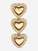 Guess Damen-Ohrringe Ohrhänger Herz Pavé Goldfarben 36 mm