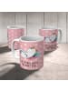 Mr. & Mrs. Panda Tasse Einhorn Wolke 7 mit Spruch in Rot Pastell