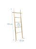 relaxdays Handtuchleiter in Natur - (B)43 x (H)170 cm