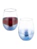 relaxdays 2 x Weingläser in Blau - 500 ml
