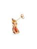 faina Women Drop Earrings in Rose Gold Red