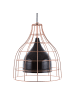 Beliani Pendelleuchten TRESA in Schwarz/Kupfer - (W) 28 x (H) 124 x (L) 28 cm