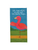 Mr. & Mrs. Panda Badehandtuch Flamingo Yoga Design mit Spruch in Aquarell Pink