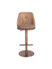 Angel Cerdá Drehbarer Hocker 4227 in Braun / Rosa – (B)49 x (H)87 x (T)53 cm