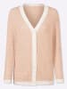 Strickjacke in beige-ecru-gemustert