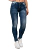 Cipo & Baxx Damen Slim Fit Jeans Stonewashed in Blue
