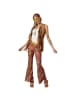 tectake Damenkostüm Hippie Weste und Hose Klassischer Hippie-Look: Braune Weste und Hose