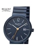 Regent Analog-Armbanduhr Regent Metallarmband dunkelblau klein (ca. 29mm)