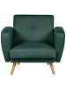 Beliani Cocktailsessel FLORLI in Grün/Braun - (W) 89 x (H) 82 x (L) 85 cm