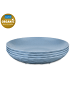 koziol CLUB PLATE 220mm - Tiefer Teller 220mm in nature flower blue