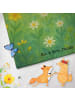 Mr. & Mrs. Panda Badhandtuch Blume Kleeblatt Design ohne Spruch in Weiß