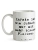 Mr. & Mrs. Panda Henkeltasse Spruch Karate Schach mit Spruch in Weiß