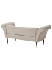 Beliani Chaiselongue NANTILLY in Braun/Schwarz - (W) 175 x (H) 76 x (L) 69 cm