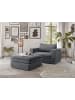 Furn.Design Loveseat Set grau Cord, Loungesessel inklusive Hocker
