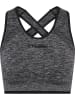 Hummel Hummel Top Hmlmt Yoga Damen Atmungsaktiv Feuchtigkeitsabsorbierenden Nahtlosen in BLACK MELANGE