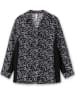 sheego Hemdbluse in schwarz-weiß-gemustert