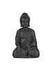 relaxdays Buddha Figur in Dunkelgrau - (H)40 cm
