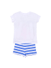 Peppa Pig 2tlg. Outfit T-Shirt & Shorts Peppa Pig in Weiß-Blau