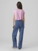 Vero Moda 2er-Pack T-Shirt Einfarbiges Stretch Oberteil in Fuchsia
