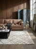 KADIMA DESIGN Naturfaser-Teppich Handgewebt VYNE Streifen Muster Wohnzimmer in Beige-Natur