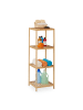 relaxdays Badregal in Natur - (B)38 x (H)116,5 x (T)39,5 cm