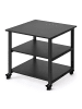 relaxdays Druckertisch in Schwarz - (B)50 x (H)53 x (T)50 cm
