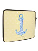 Mr. & Mrs. Panda Laptoptasche Anker Blau ohne Spruch in Gelb Pastell
