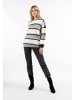 VIRITA Women Oversize Strick Pullover in Blau Mehrfarbig