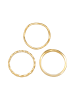 Elli Ring 925 Sterling Silber Knoten, Ring Set, Wellen, Twisted in Gold