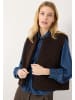 More & More flauschige, kurze Fake Fur-Weste in espresso brown
