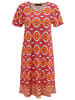 Aniston SELECTED Jerseykleid in orange-pink-weiß-terra-rosa-ockergelb-orangerot