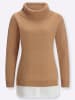 Sieh an! 2-in-1-Pullover in camel-weiß