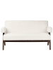 Beliani 2-Sitzer Sofa TAMRE in Weiß/Braun - (W) 148 x (H) 79 x (L) 78 cm