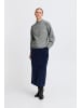 b. young Strickpullover langarm BYOKSANA Loose fit in Mid Grey Melange